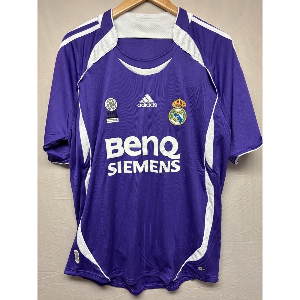 Real Madrid 2006/07 Adidas Third Jersey Men's Blue NEW Short Sleeve XL FIFA Club